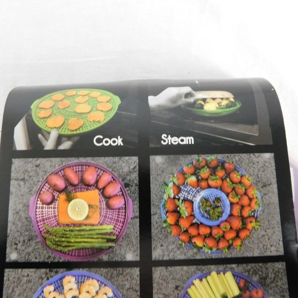 UltraDrainer Strainer Multi-Use Kitchen Tool Marinate Steam Cook Defrost Purple - Picture 8 of 12